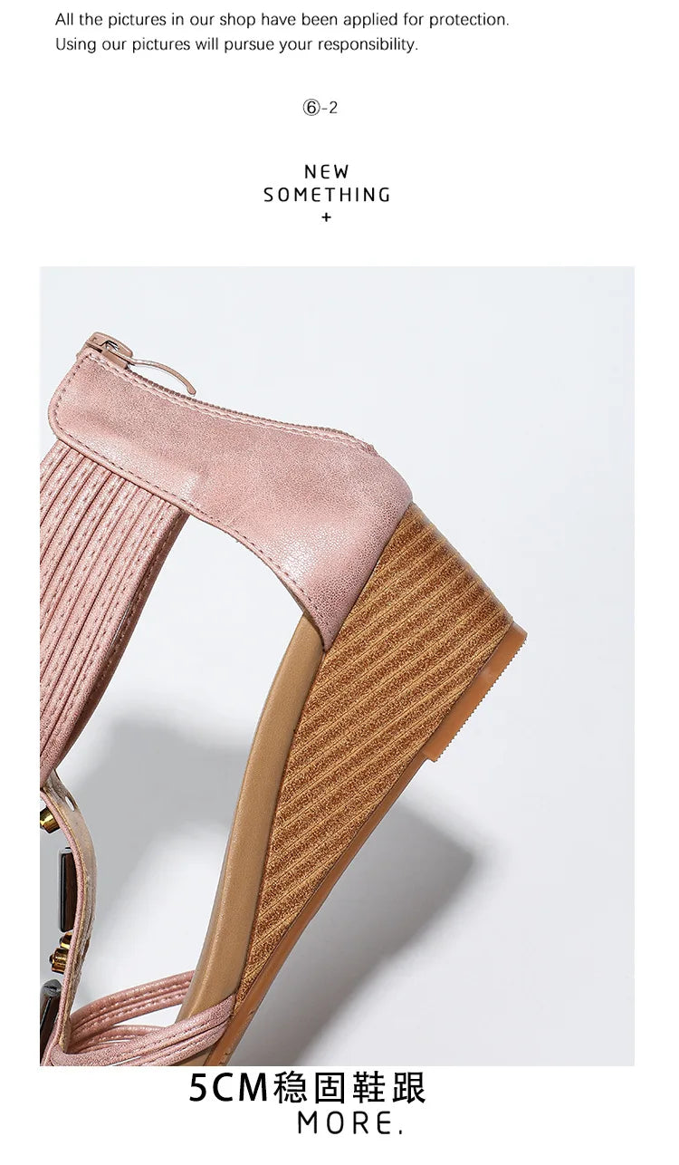 Comfortable Bohemian Beaded Strap Sandals For Women