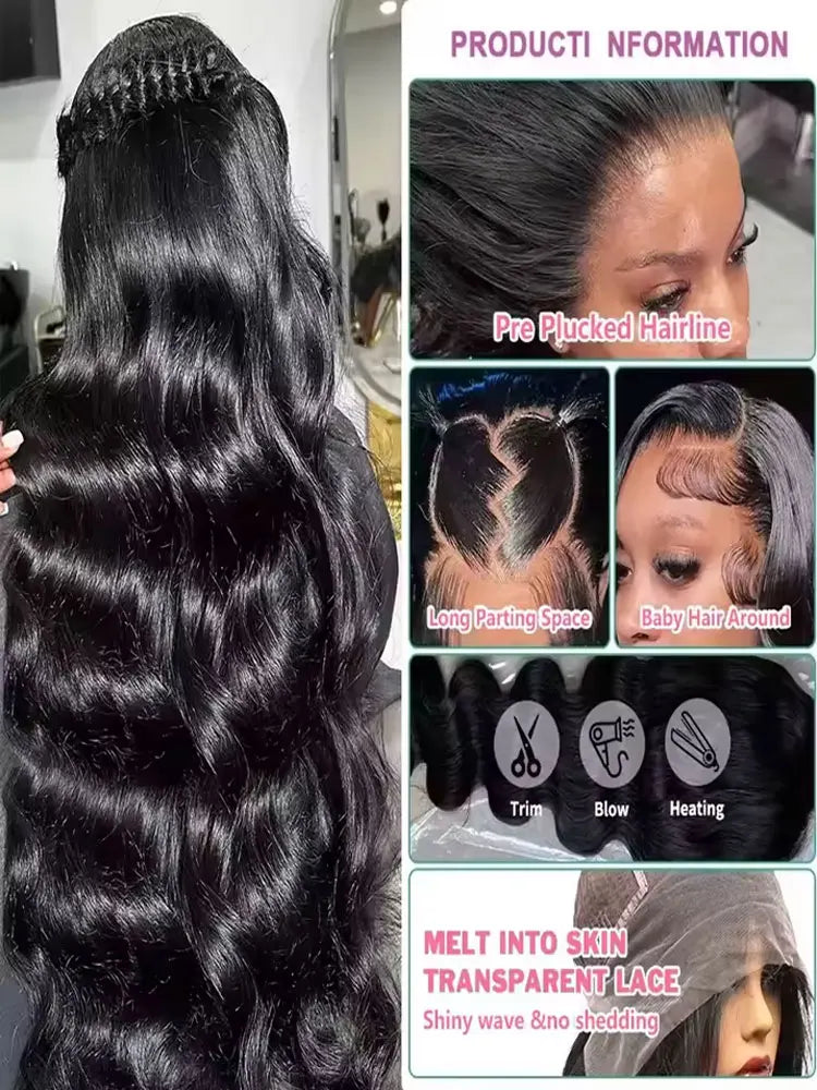 Preplucked Body Wave Lace Front Human Hair Wig For Women