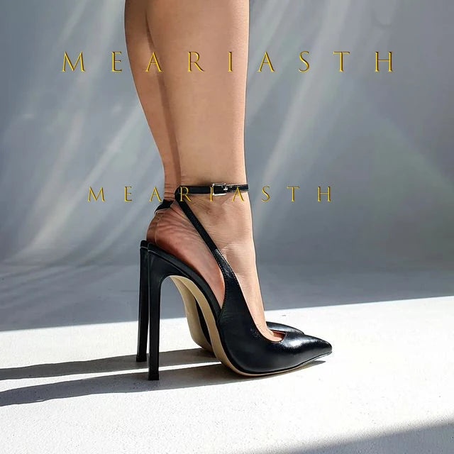 Elegant Patent Leather Pointed Toe Round Heel Pumps For Women