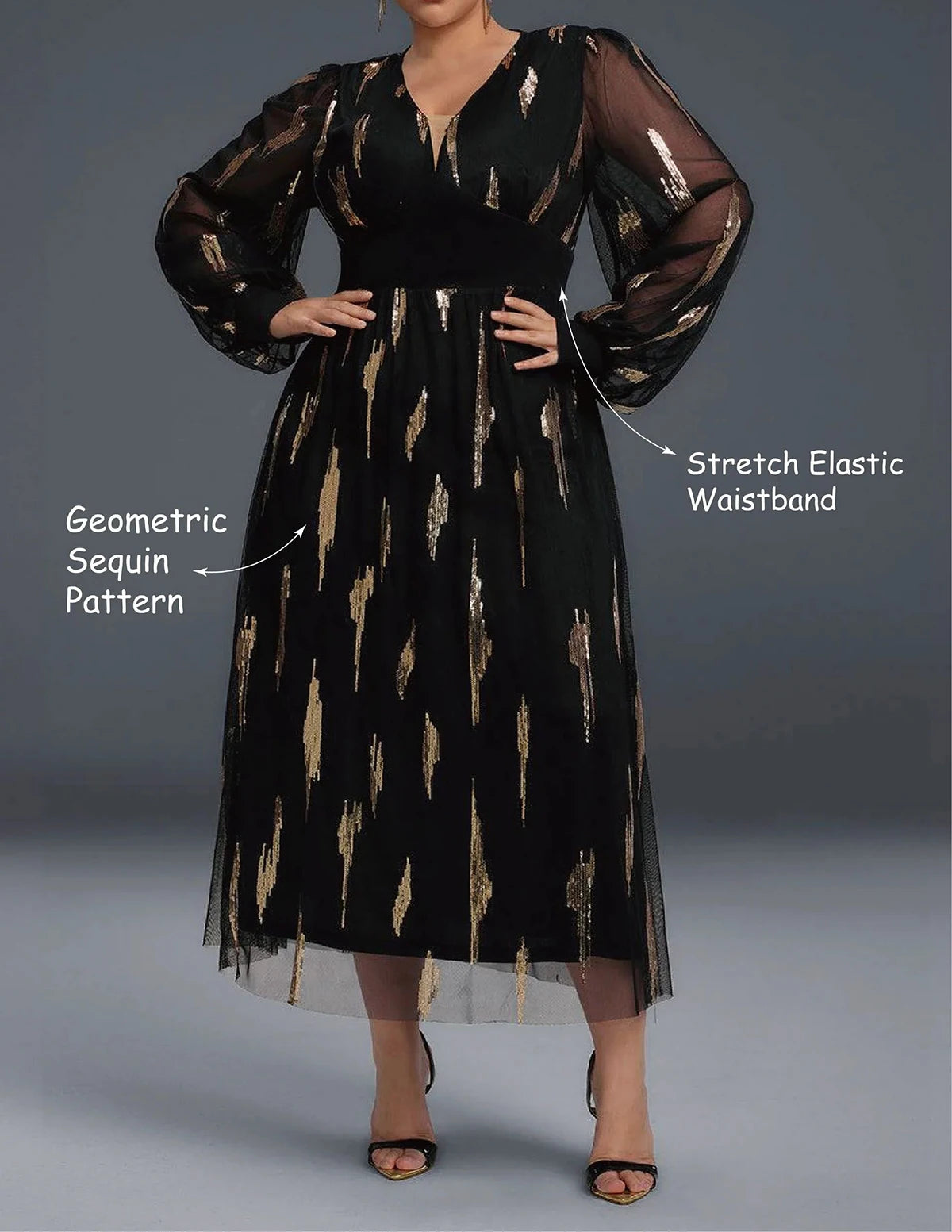 Sequined Midi Dress