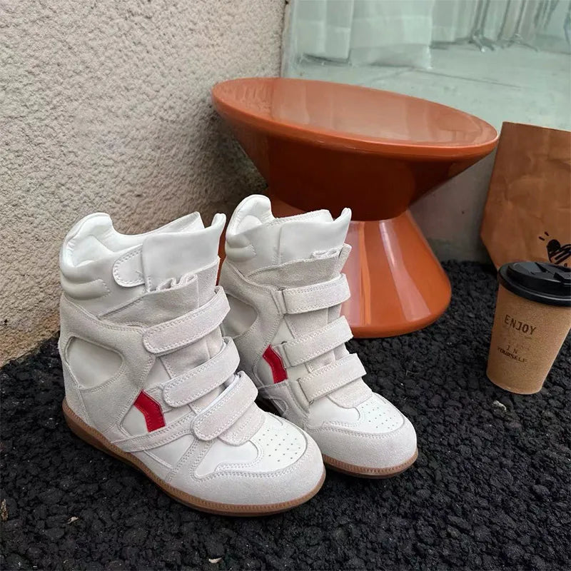 Thick-soled Casual Sneakers New Women's Versatile Fashion Casual Shoes Stylish Retro High-top Design Comfortable Sports Shoes