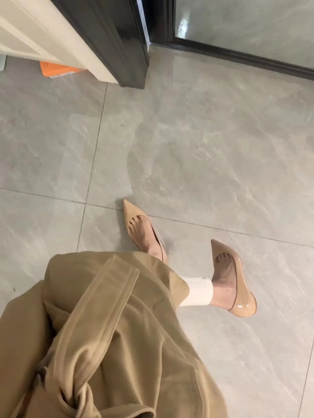 Lightweight Nude Pointed Toe Slip On Flats for Women