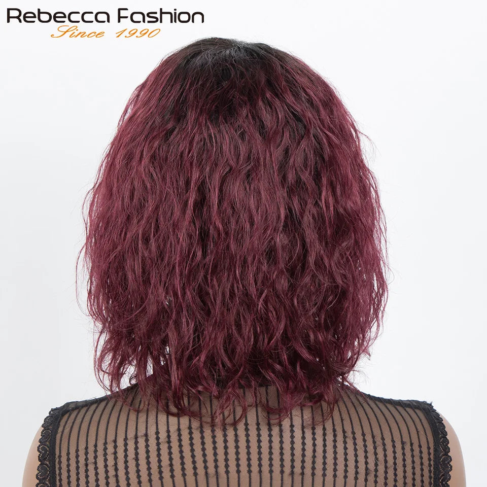 Natural Short Curly Glueless Human Hair Bob Wig for Women