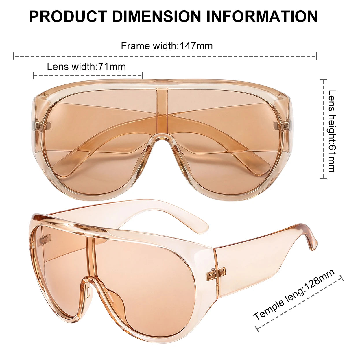 Oversized Futuristic Visor Shield Sunglasses for Women