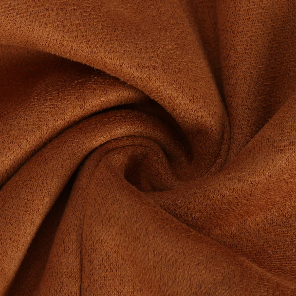 Warm Fleece Lined Suede Coat With Notch Lapel for Women