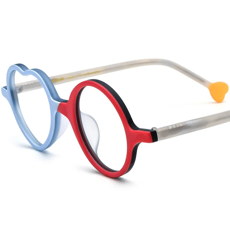 Colorful Heart Frame Fashion Glasses