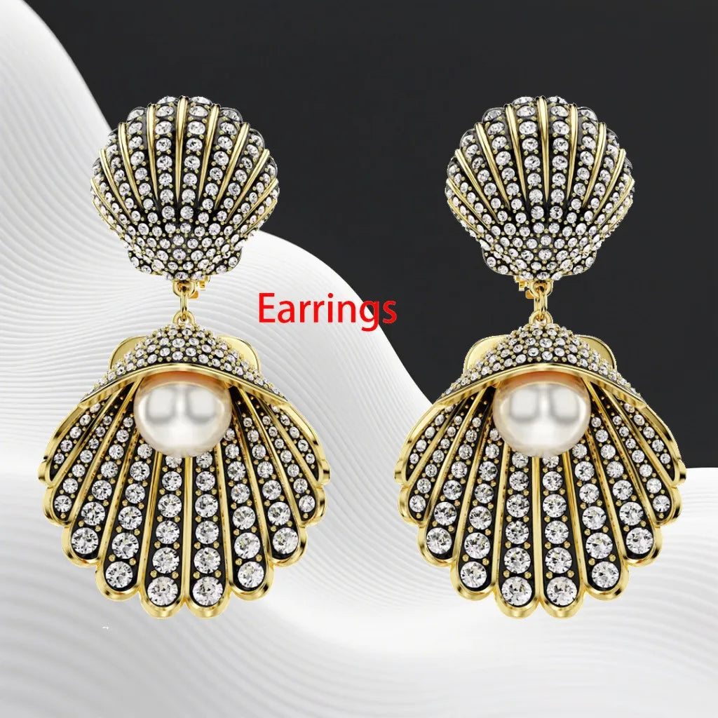 Crystal Necklace And Earrings Set