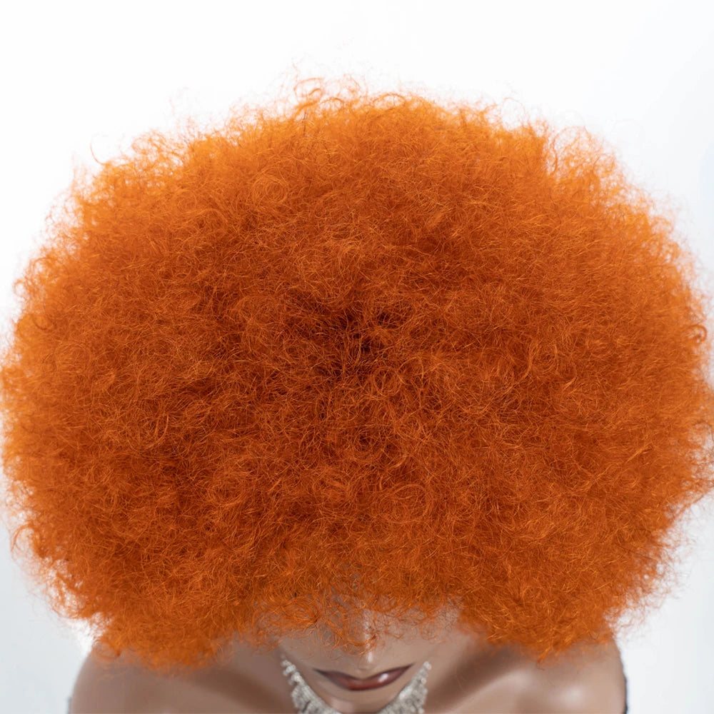 Natural Short Curly Remy Human Hair Bob Wig for Women
