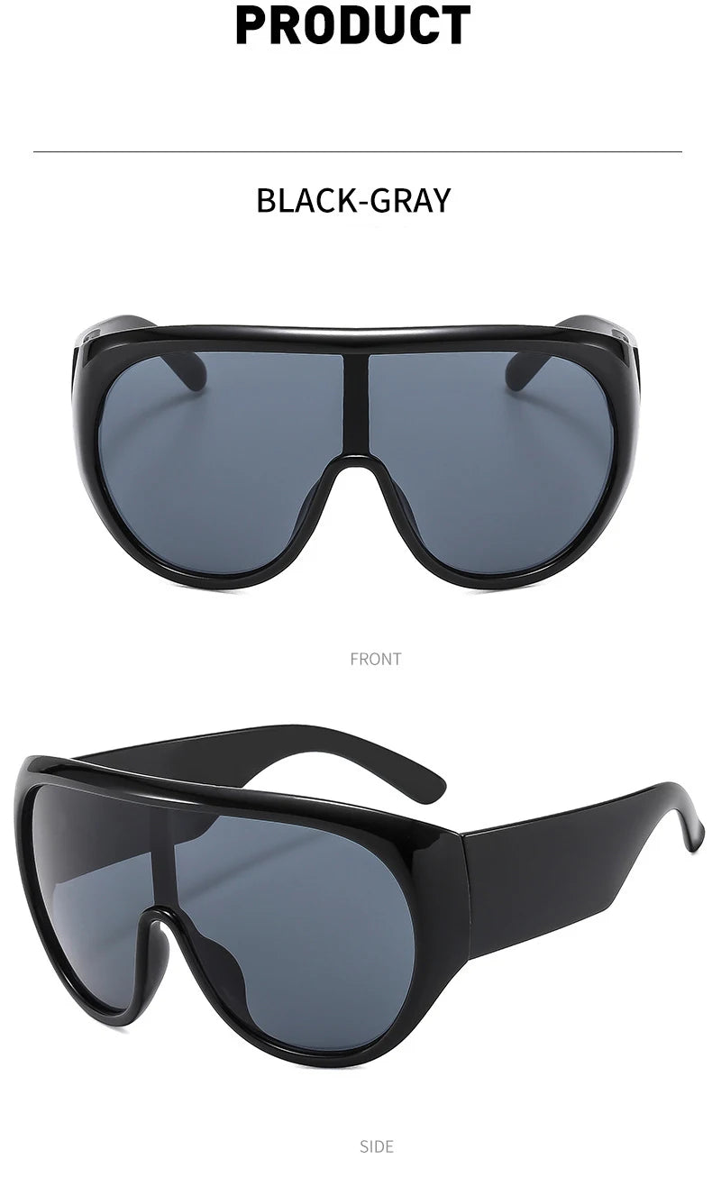 Oversized Futuristic Visor Shield Sunglasses for Women