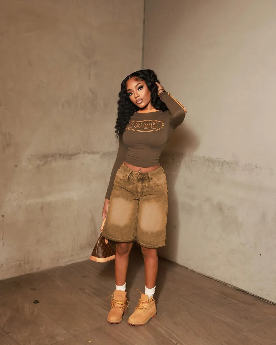 FAGADOER Y2K Fashion Denim Shorts Women Tie-dye Pocket Straight Jeans Shorts Pants Female Streetwear Bottoms 2025 Summer New