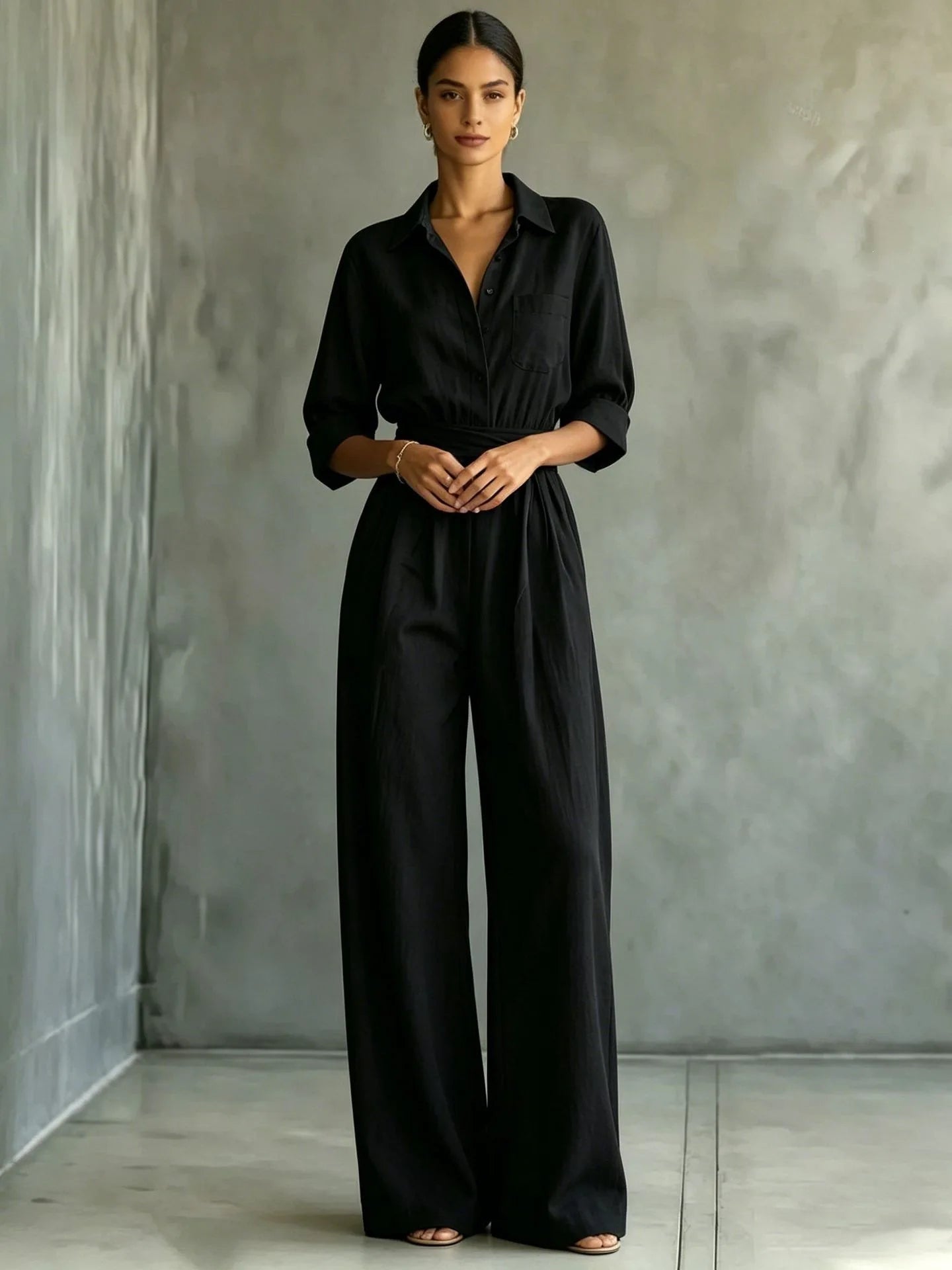Solid Color Casual Loose Jumpsuit for Women Summer Vacation Streetwear