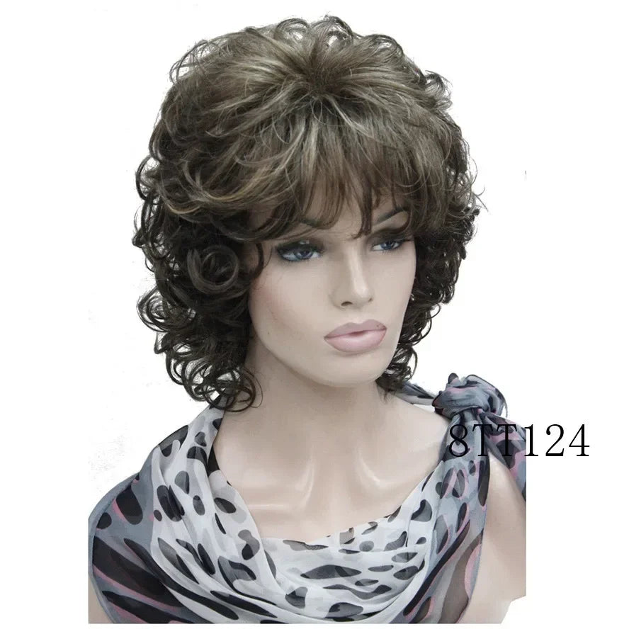Short Curly Synthetic Wig With Comfortable Fit For Women