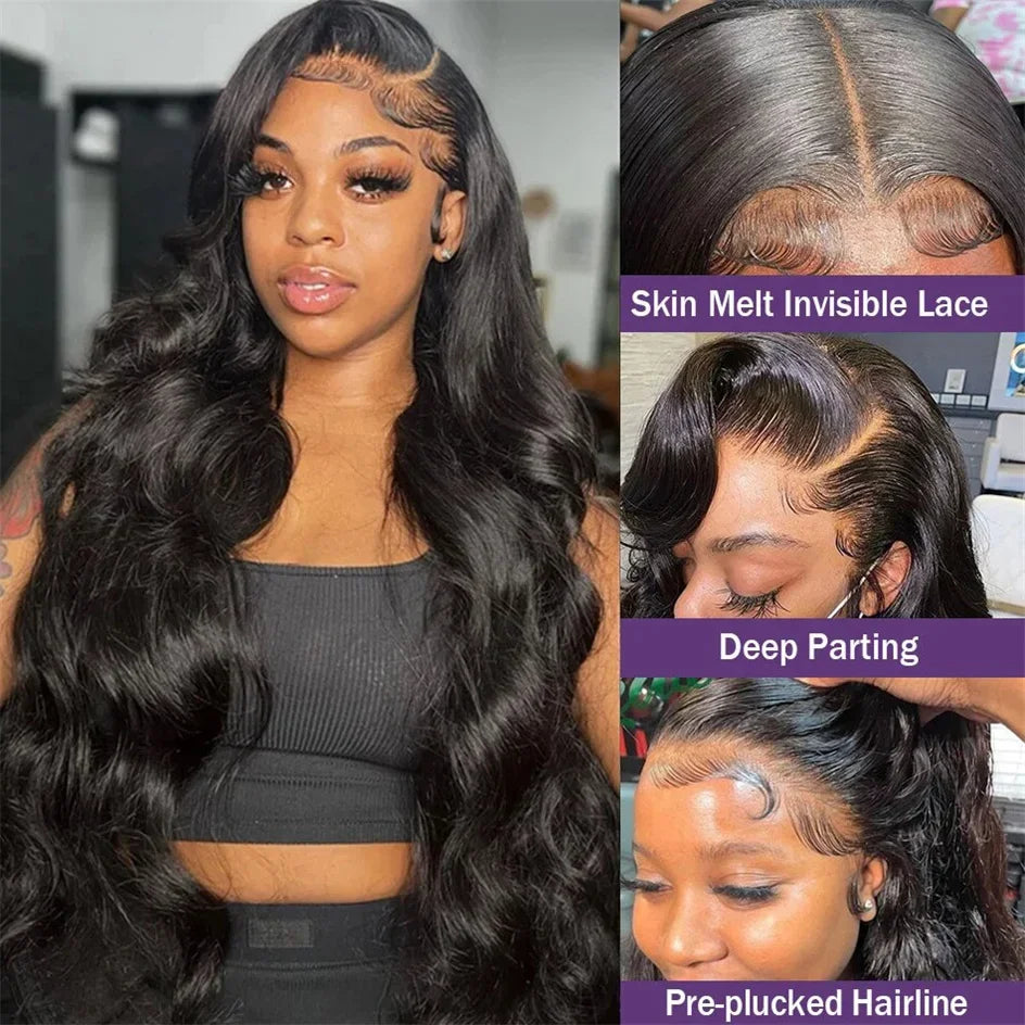Hd Lace Front Brazilian Body Wave Human Hair Wig for Women