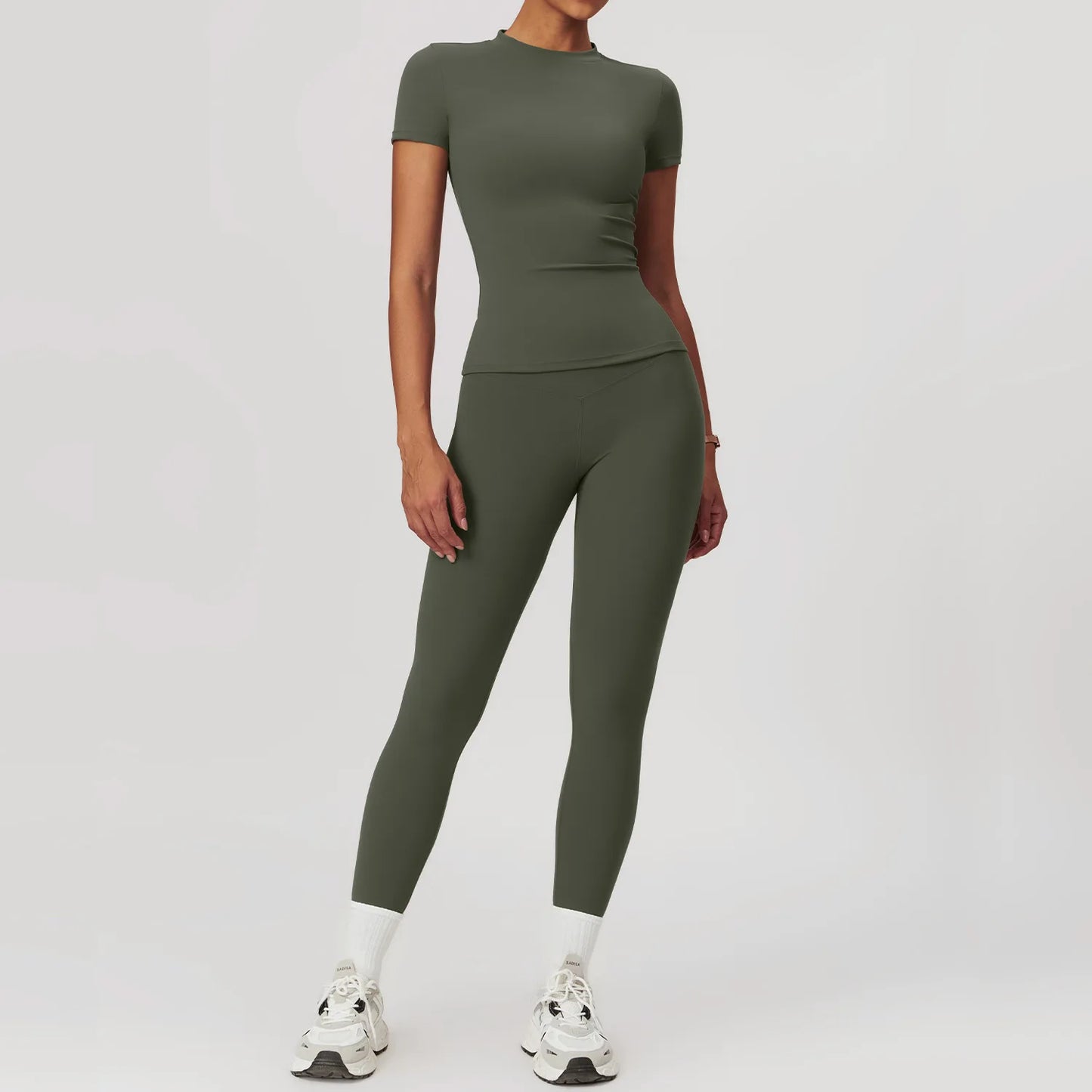 Casual Streetwear Two Piece Crop Top and Bodycon Pants Set for Women