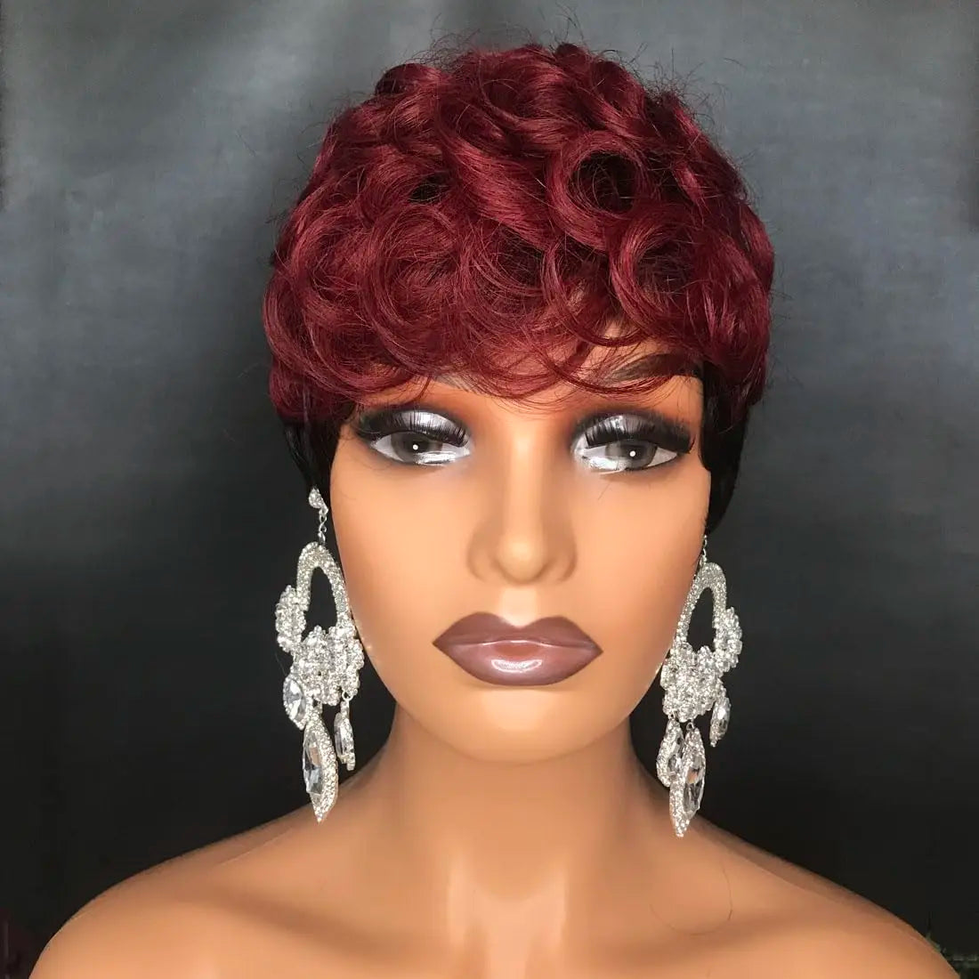 Natural Heat Resistant Curly Synthetic Pixie Wig for Women