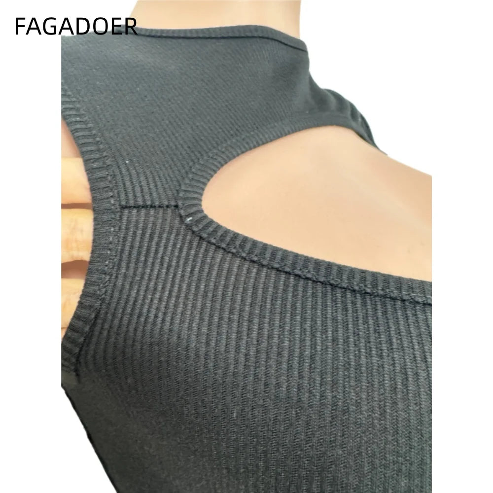Hollow-Out Patchwork Crop Top and Shorts Set for Women