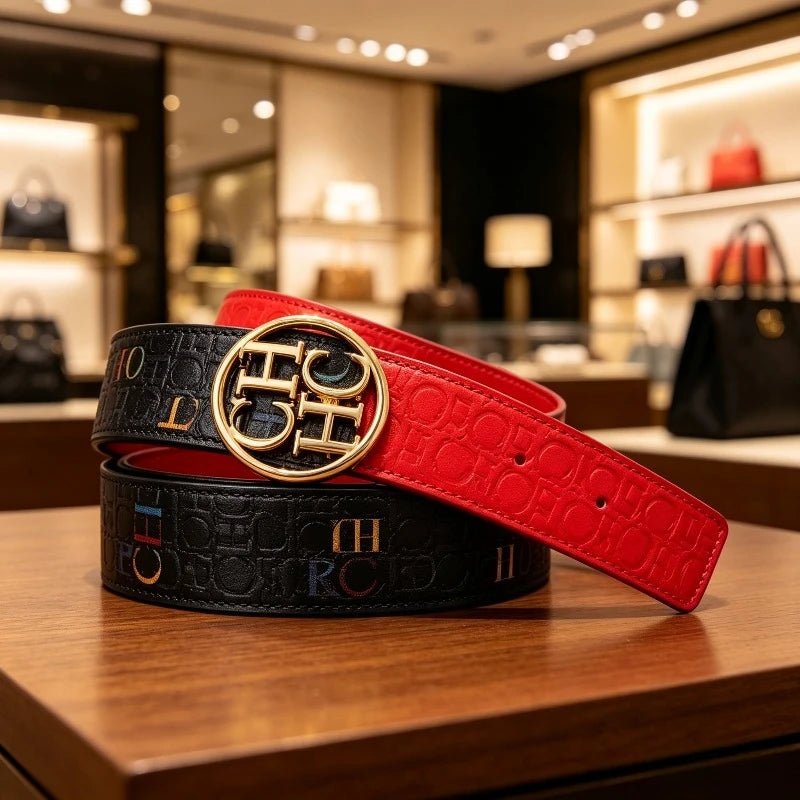 Adjustable Faux Leather Waist Belt