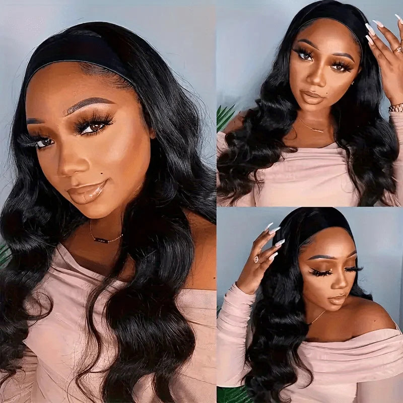 Seamless Curly Human Hair Glueless Half Wig for Women