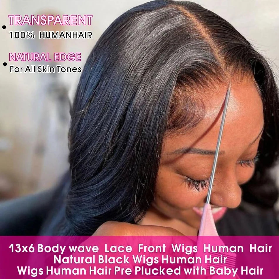 Premium Glueless Brazilian Body Wave Lace Front Wigs For Women