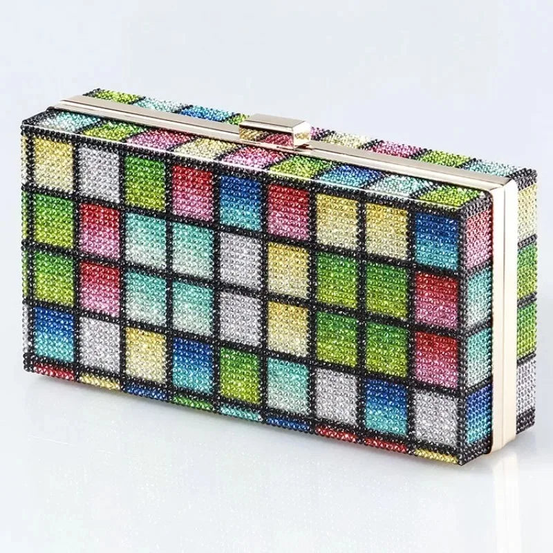 Rhinestone Diamond Evening Crossbody Clutch Bag for Women