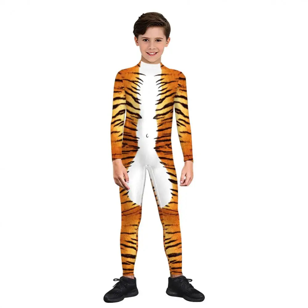 Deluxe Family Matching Tiger Cosplay Bodysuit for Women