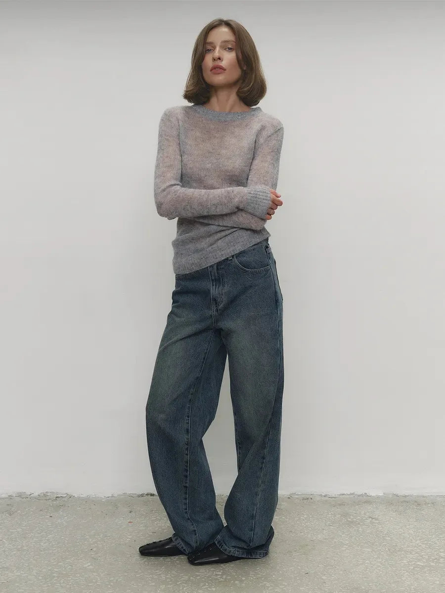 See Through Mesh Knit Sweater