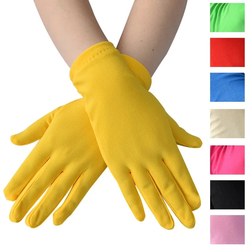 Wrist Length Fingerless Polyester Gloves