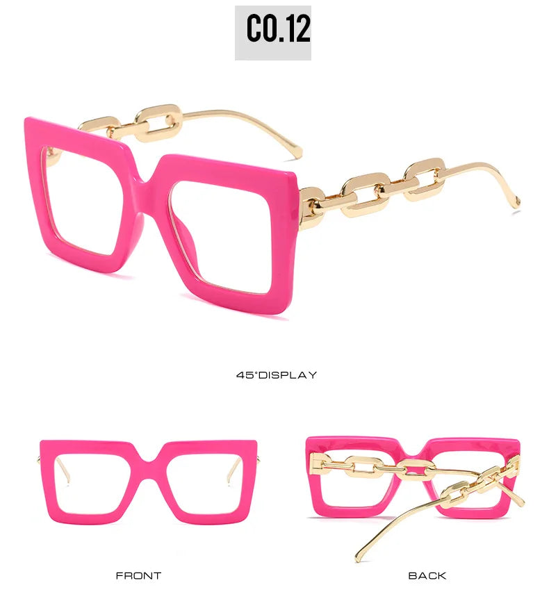 Oversized Square Blue Light Reading Glasses for Women
