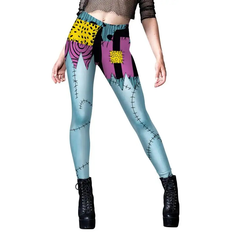 Three Dimensional Skeleton Cosplay Leggings for Women