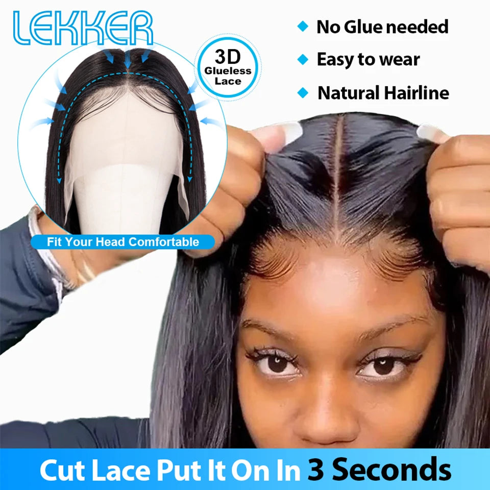 Short Straight Highlight Blonde Lace Front Bob Wig for Women