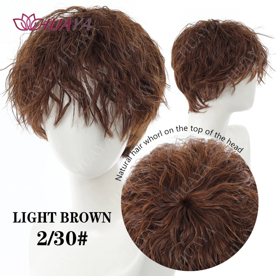 Heat Resistant Short Curly Synthetic Wig For Women