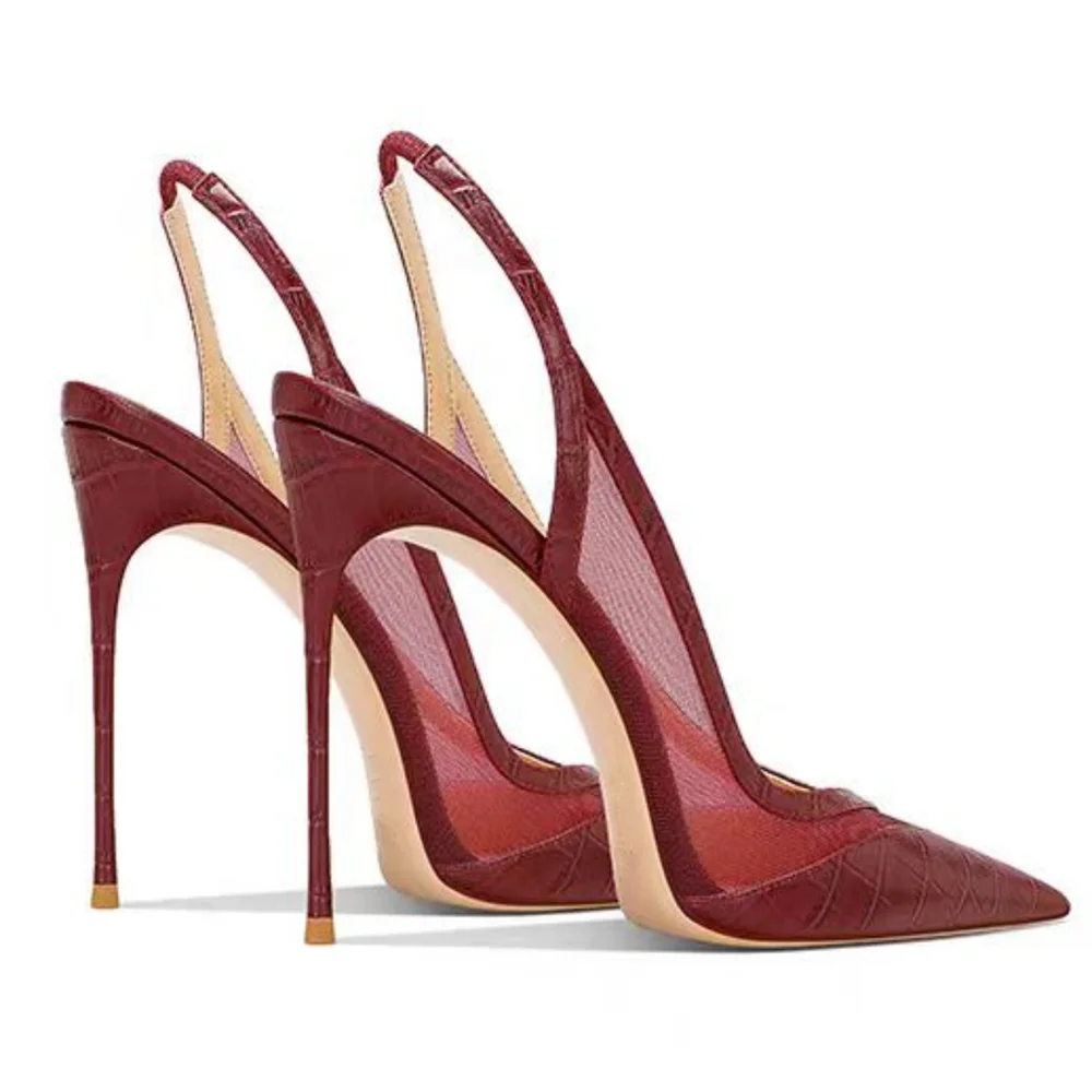 Elegant Pointed Toe Narrow Band Buckle Pumps for Women