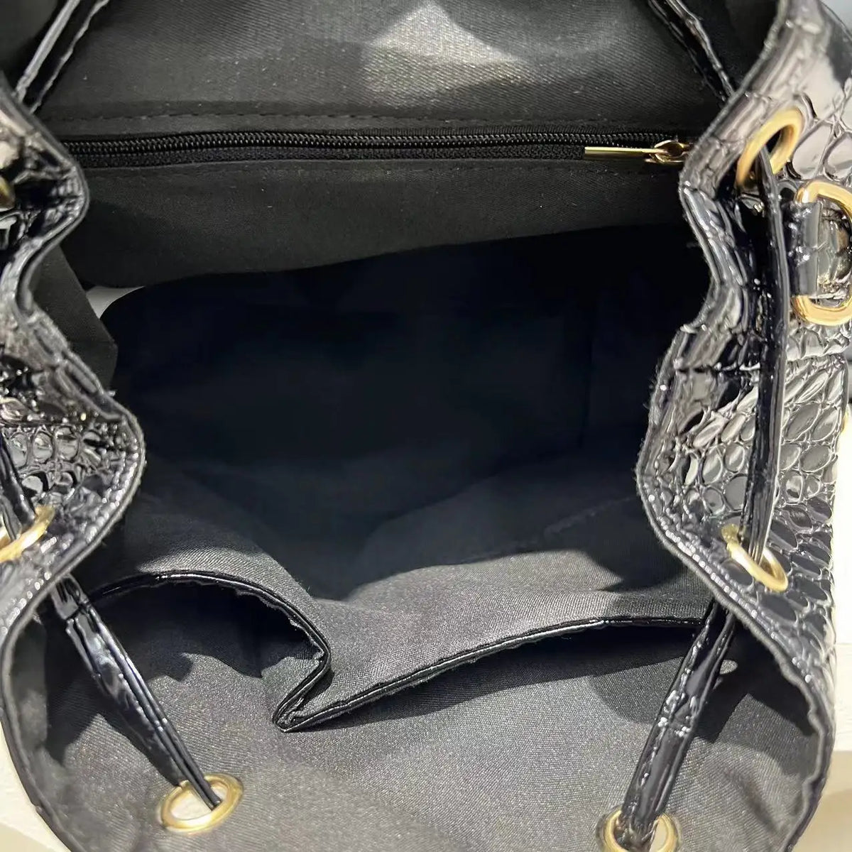 Women's New Backpack Elegant Diamond-encrusted Backpacks Multi-functional Beaded Trendy Crossbody Bucket Bag Large Capacity