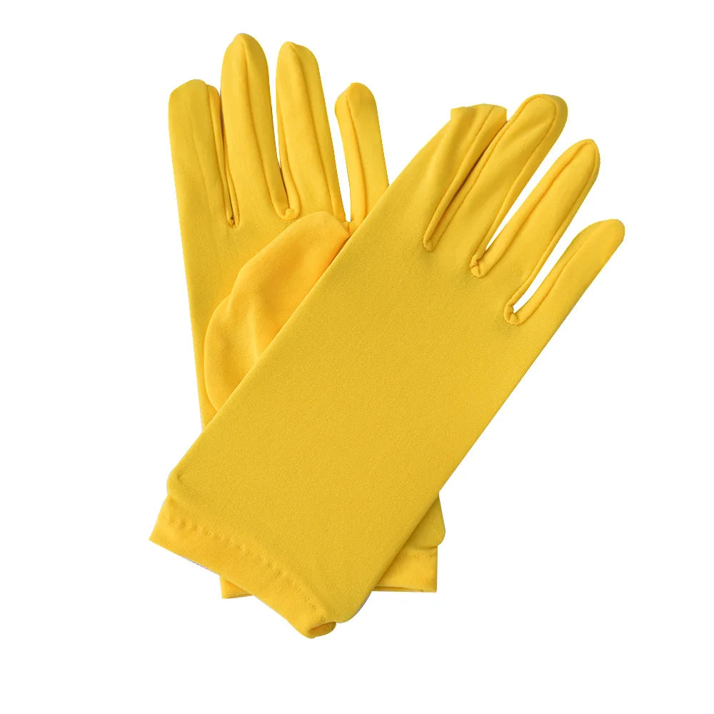Wrist Length Fingerless Polyester Gloves