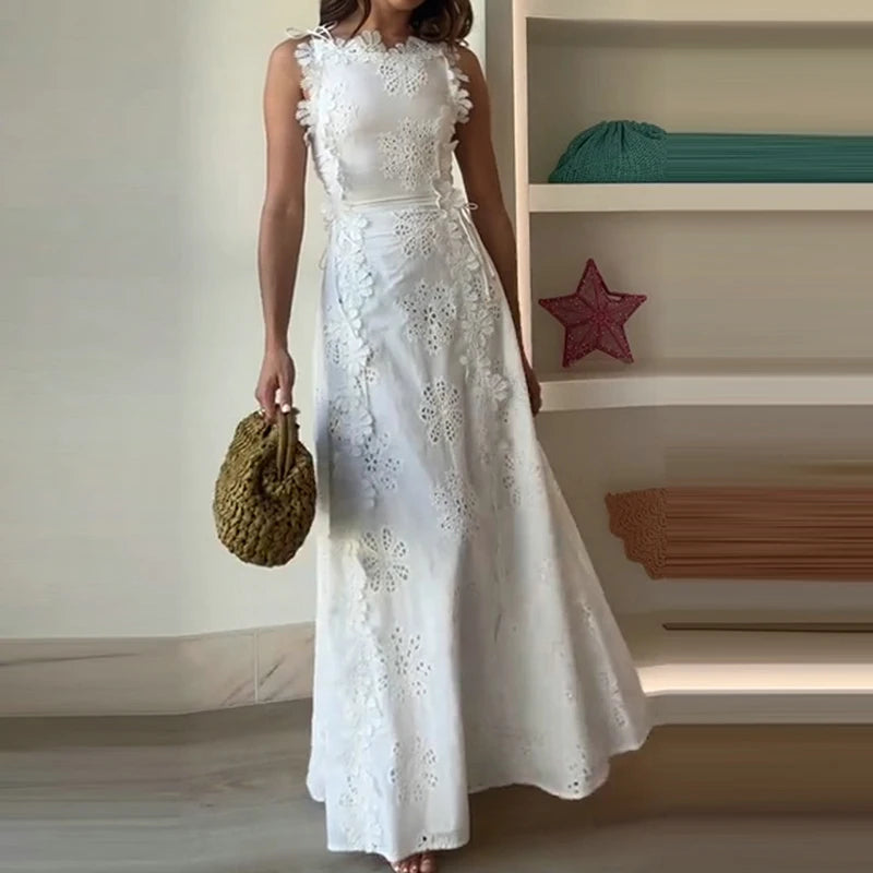 Lace Jacquard Banquet Dress