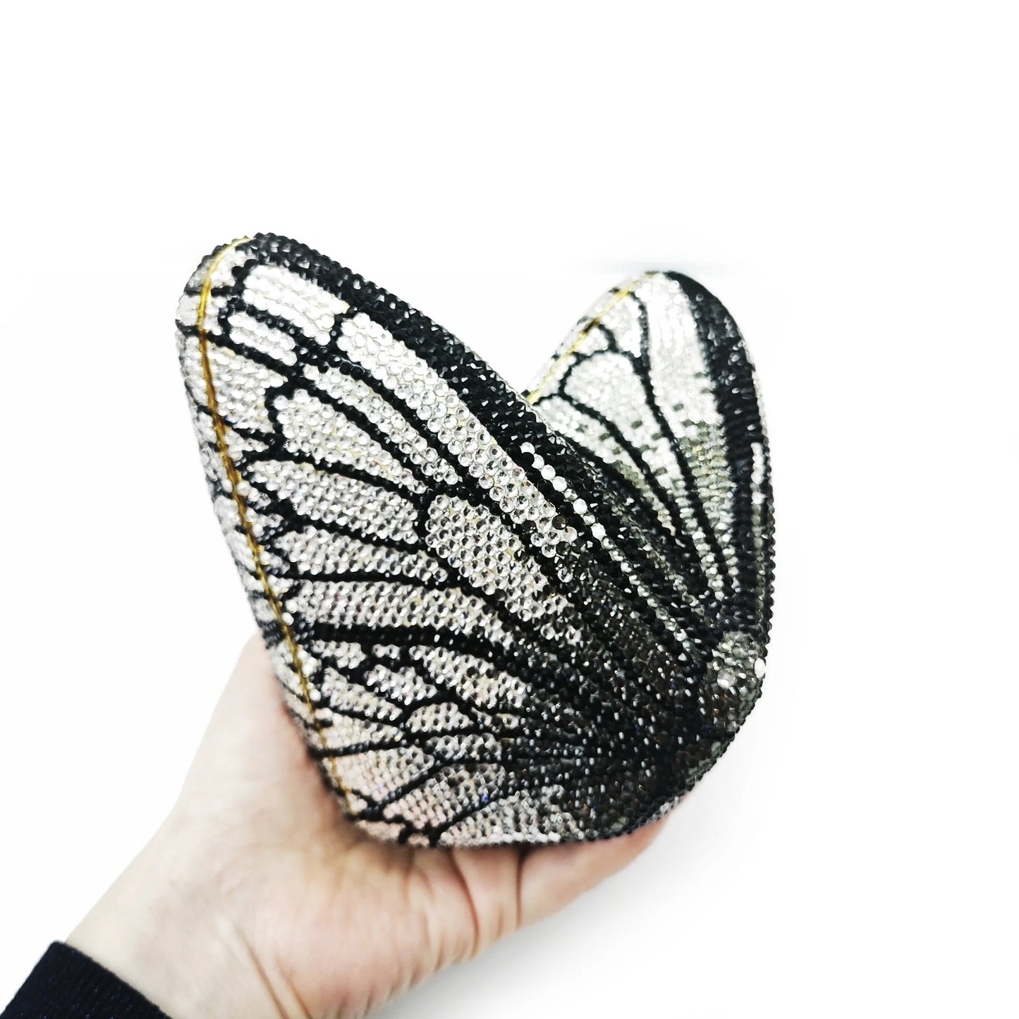 XIYUAN Butterfly Shaped Crystal Evening Bags Women Luxury Sparkling Rhinestone Clutch Purse Wedding Party Bridal Handbag Diamond