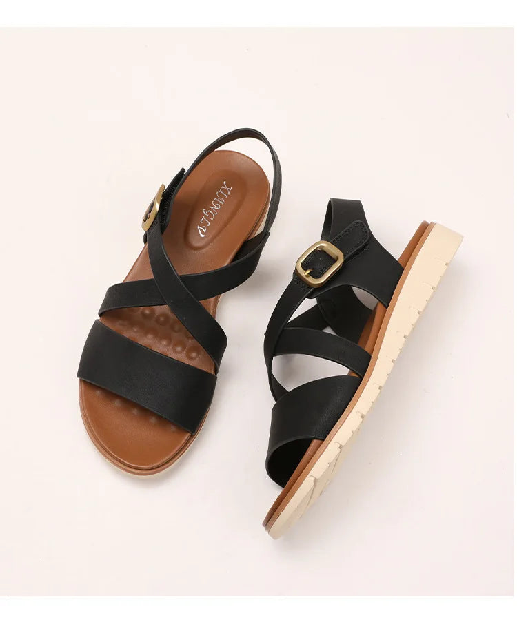 Summer Lightweight Single Strap Wedge Sandals for Women