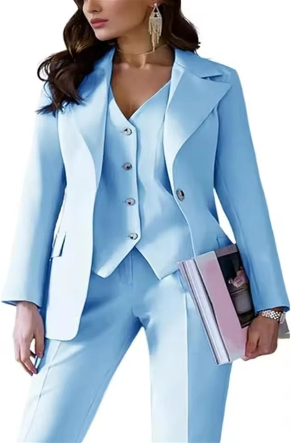 Slim Fit Three Piece Suit Set
