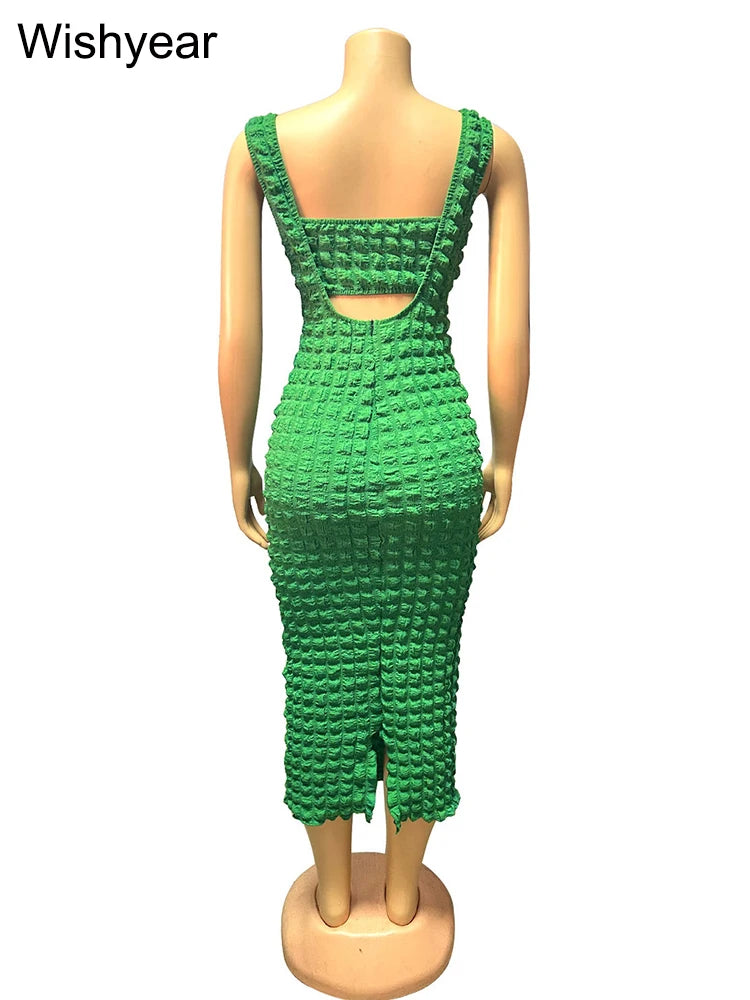 Cutout Crop Top Two Piece Set