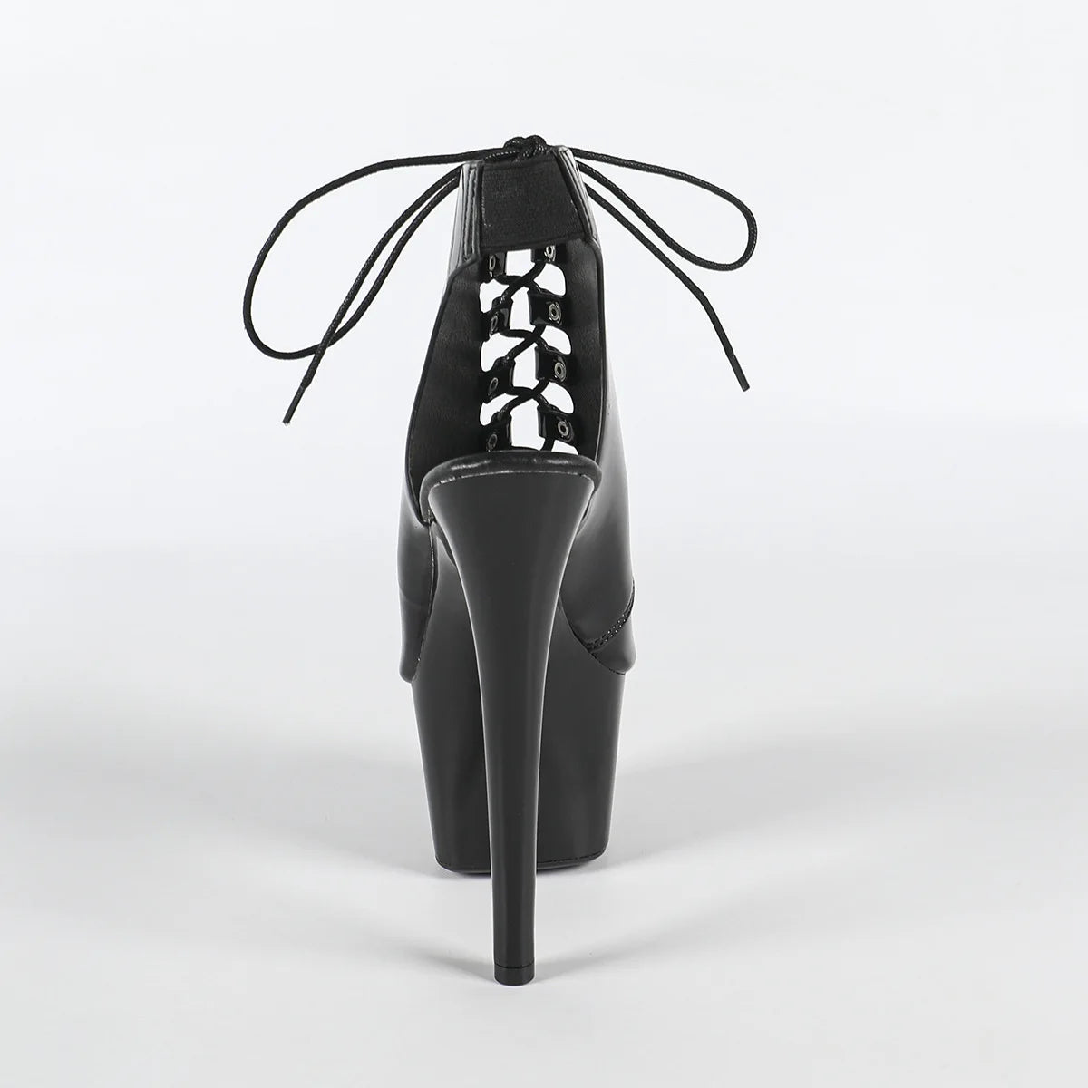 Premium Platform Peep Toe Lace Up Ankle Boots for Women