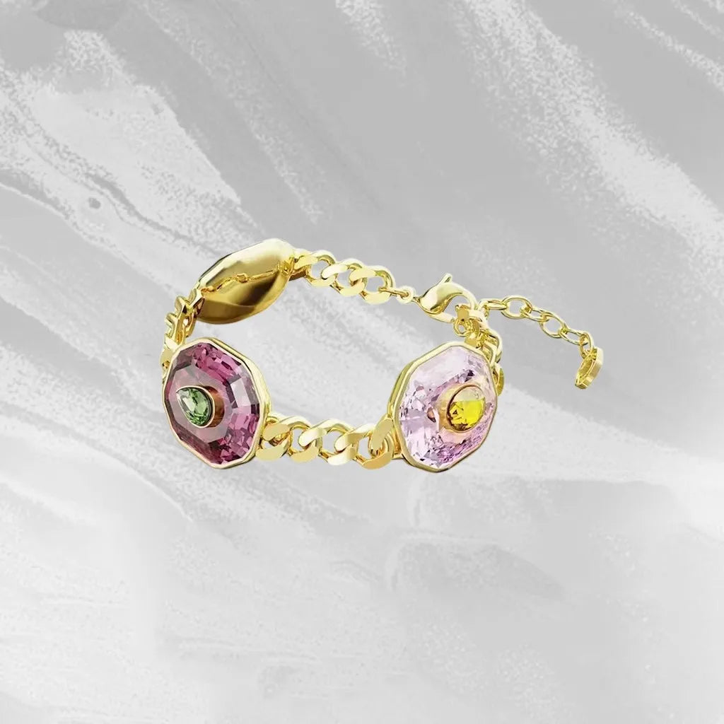 Elegant Mixed-Cut Crystal Necklace Set with Earrings for Women