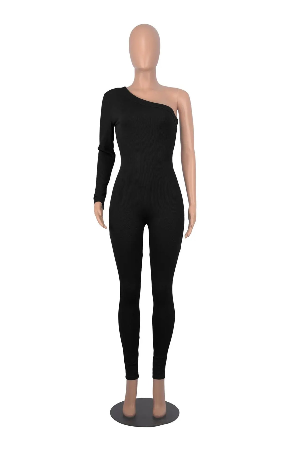 Slim Fit Knitted Full Length Club Jumpsuit for Women