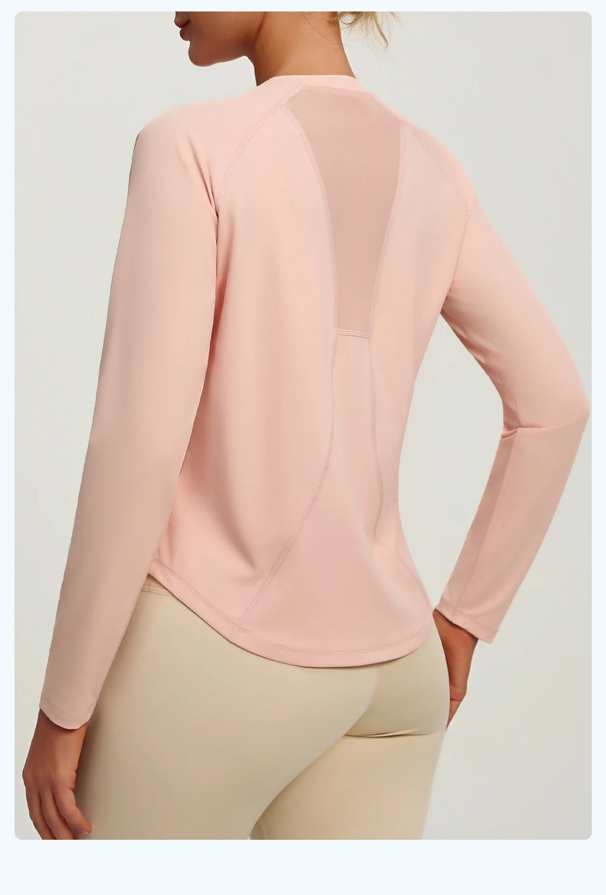 Breathable Loose Mesh Long Sleeve Yoga Top for Women