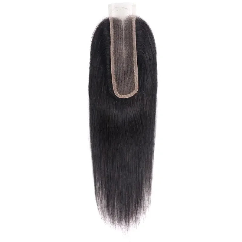 2x6 Transparent Lace Closure Straight Human Hair 10-20 Inch Brazilian Virgin Natural Black Hair 1PC