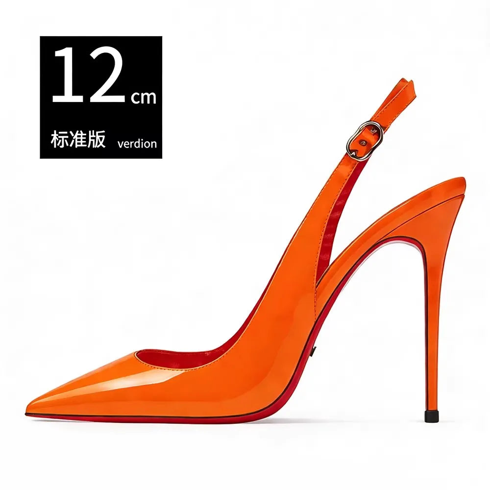 Pointed Toe Patent Leather Stiletto Heels for Women