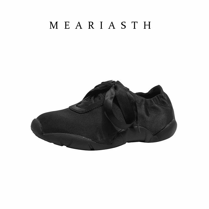 Round Toe Soft Sole Lace Up Casual Ballet Flats For Women