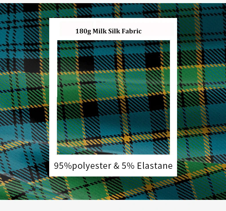 Festive Irish Green Shamrock Plaid Knit Skirt Set for Women