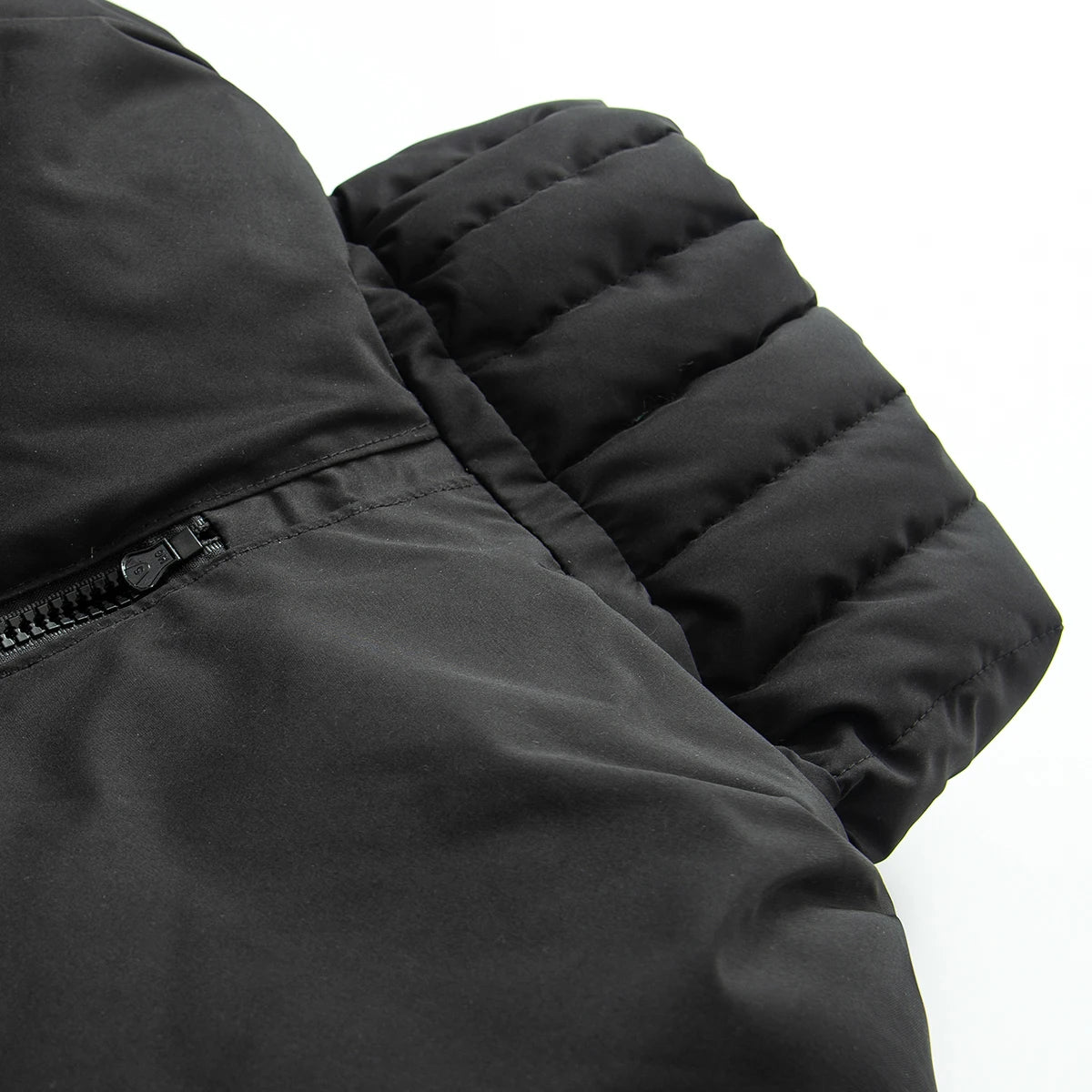 Thick Padded Windproof Burgundy Hooded Winter Parka Jacket For Women