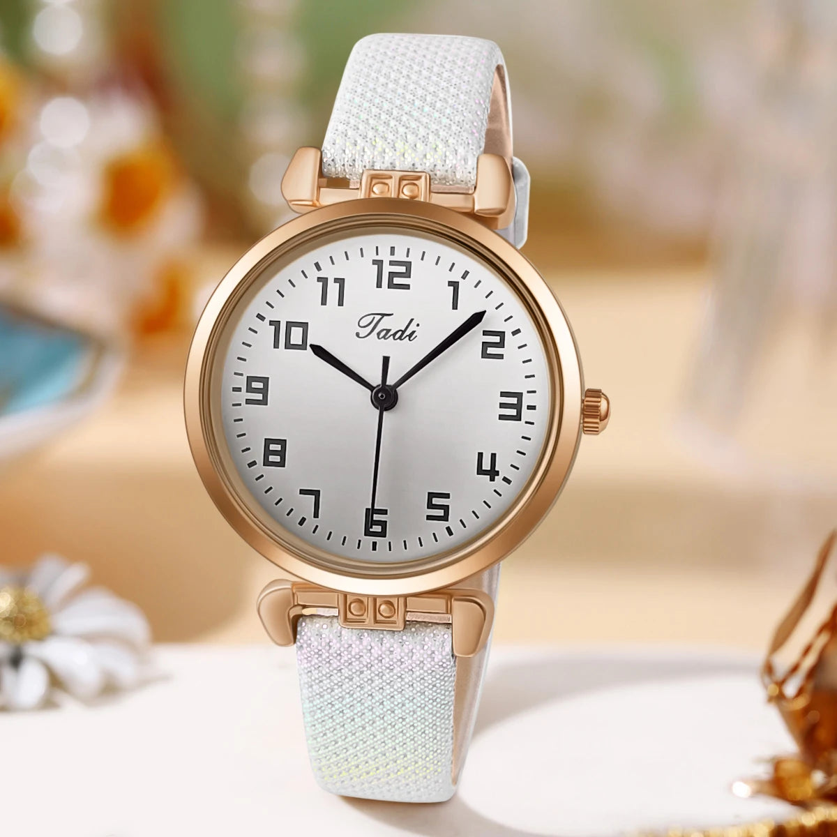 Women's Leather Strap Quartz Watch