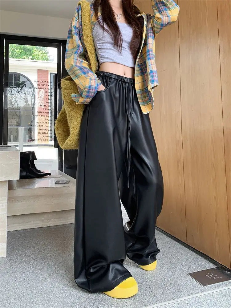Elevated High Waist Casual Straight Leg Pants for Women